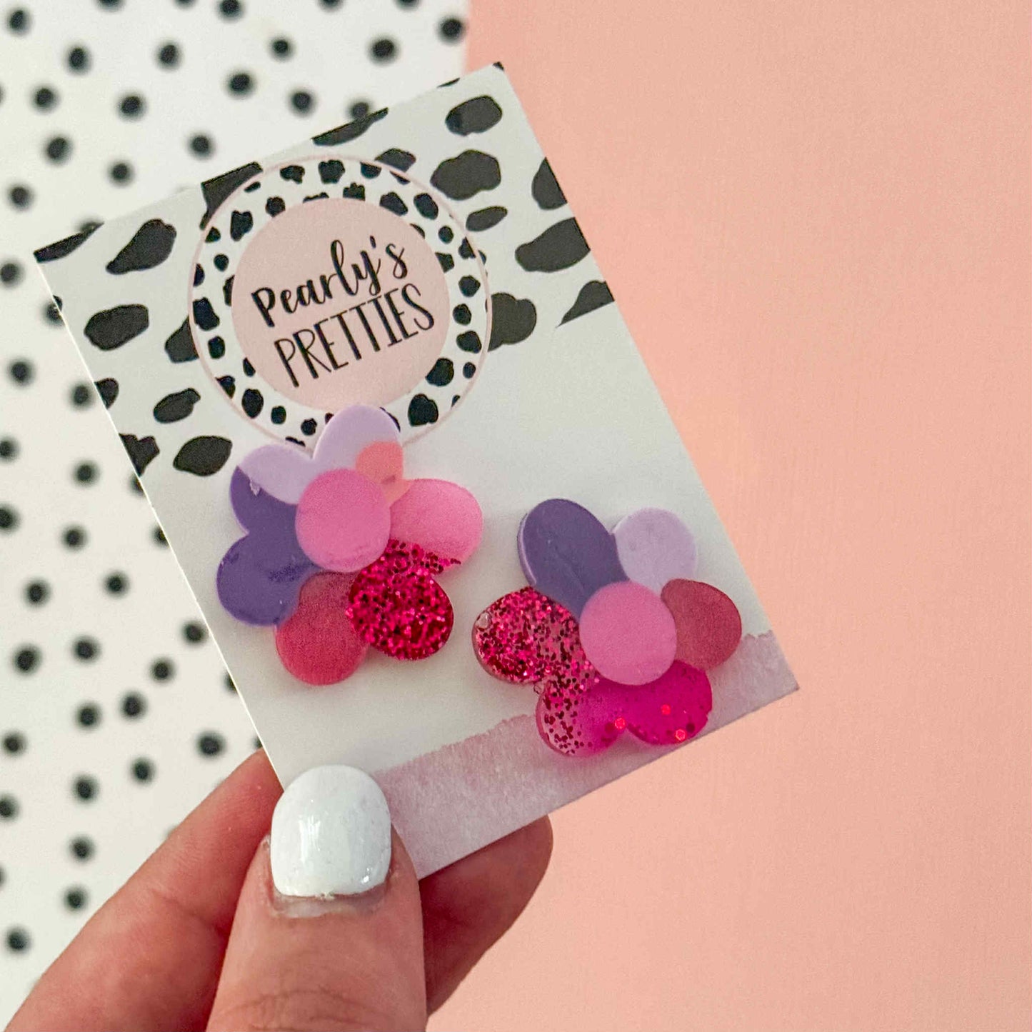 Daisy Daisy stud earring - Berry Blush 26