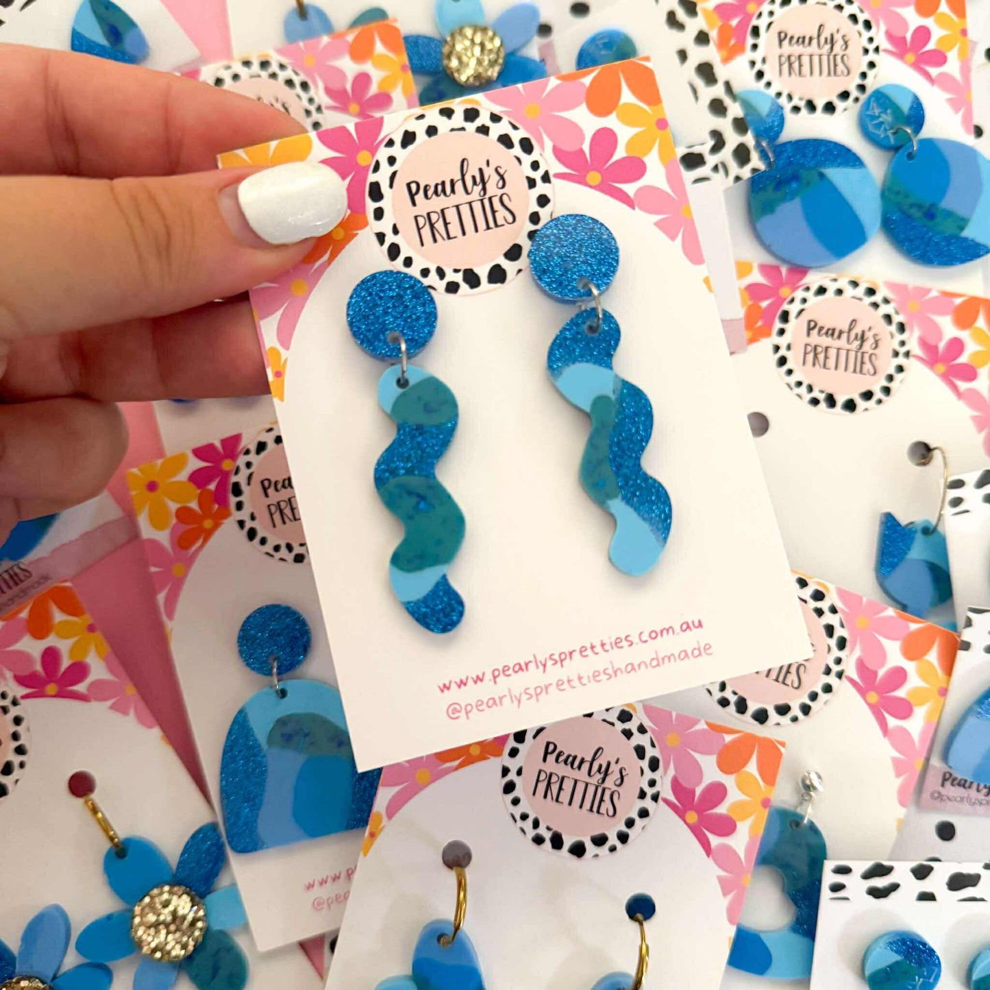 Wiggle stud top earrings - Coastal Cool CC05