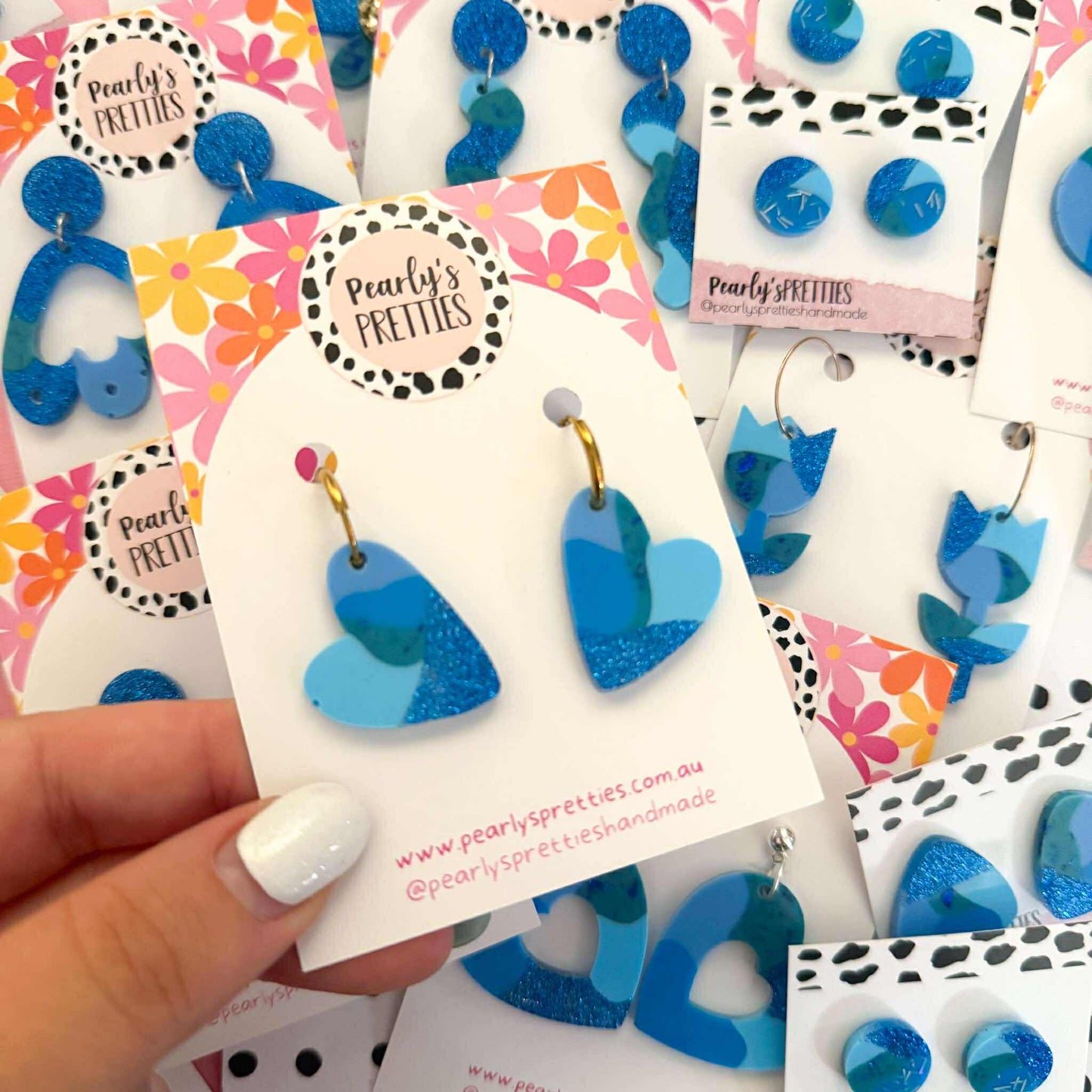 Cora heart huggie hoop earrings- Coastal Cool CC09