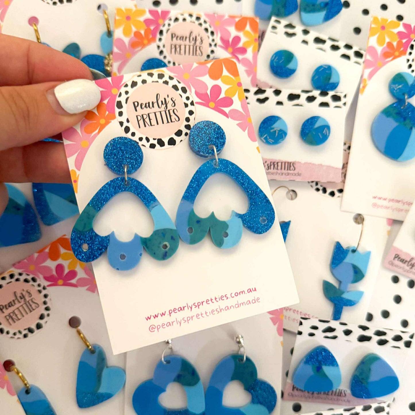 Dangle stud top earrings- Coastal Cool CC06