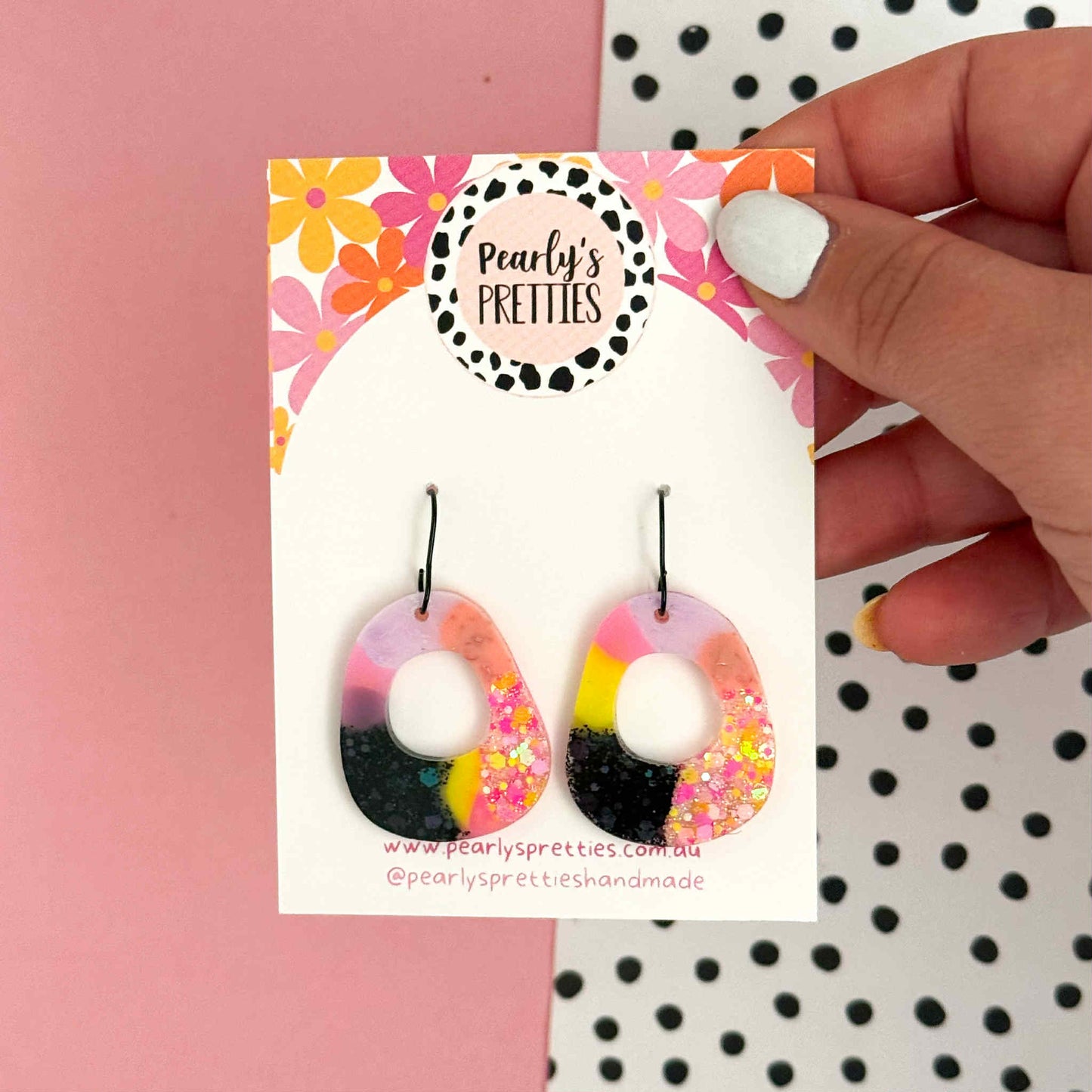 Oddball hook dangle earrings- Retro Remix- RR05