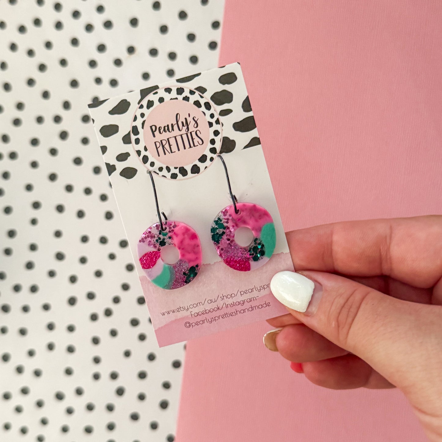 Organic oval hook earrings - Enchanted 02