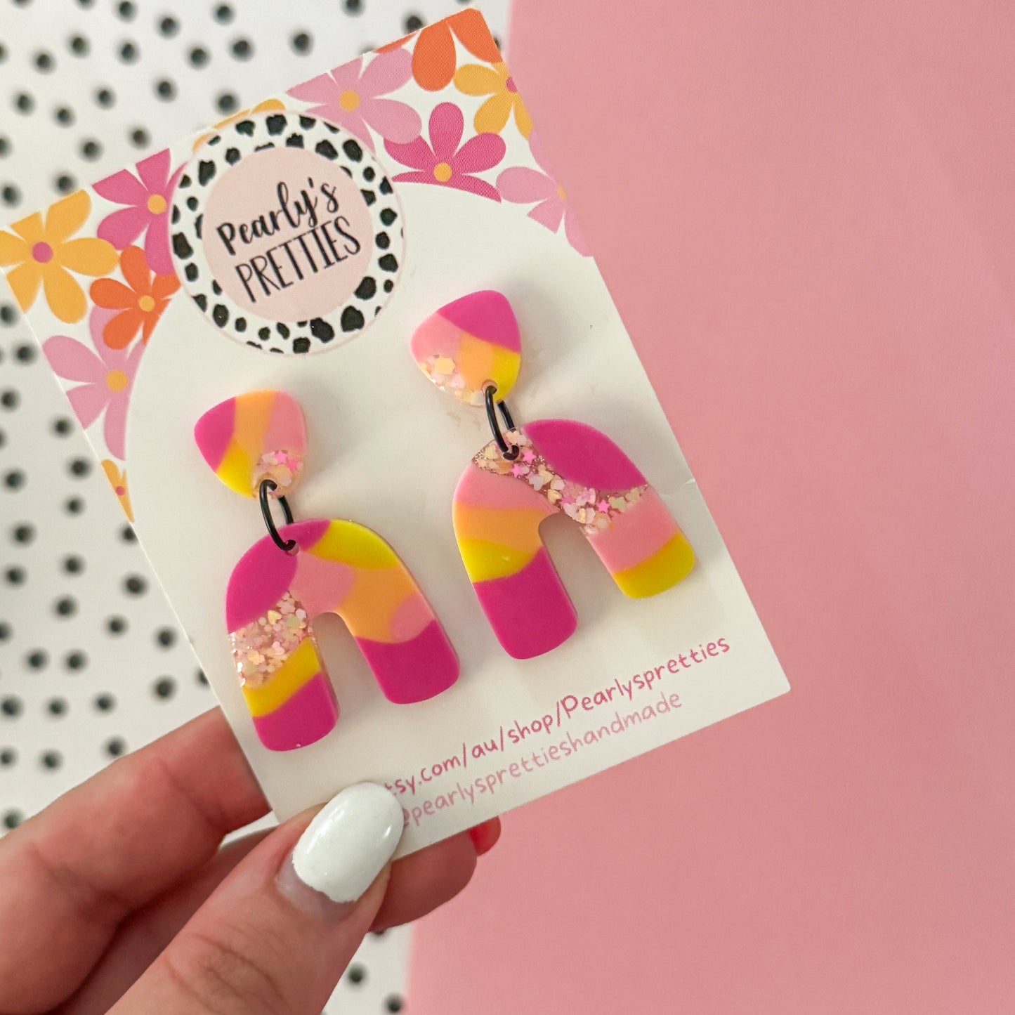 Arch Dangle earrings - Sorbet Shimmer 02