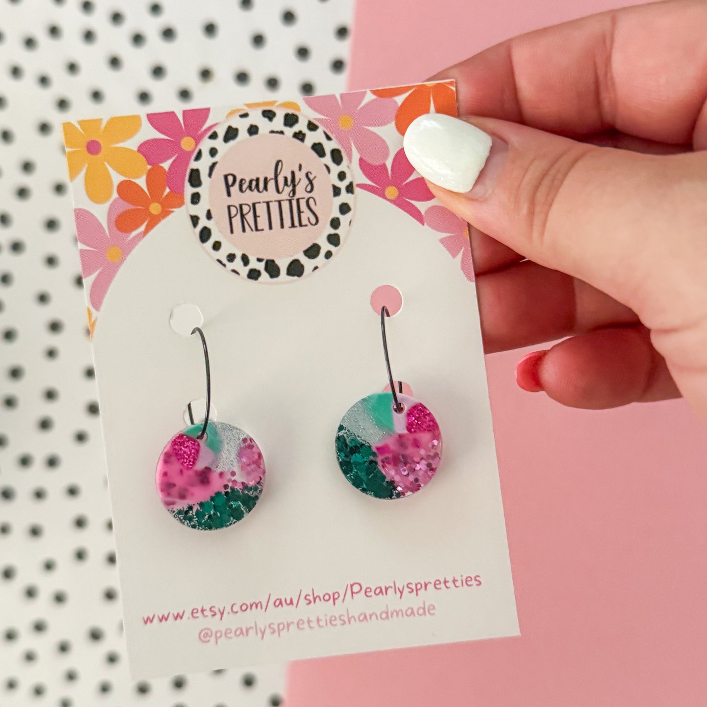 Circle hoop earrings- Enchanted 18