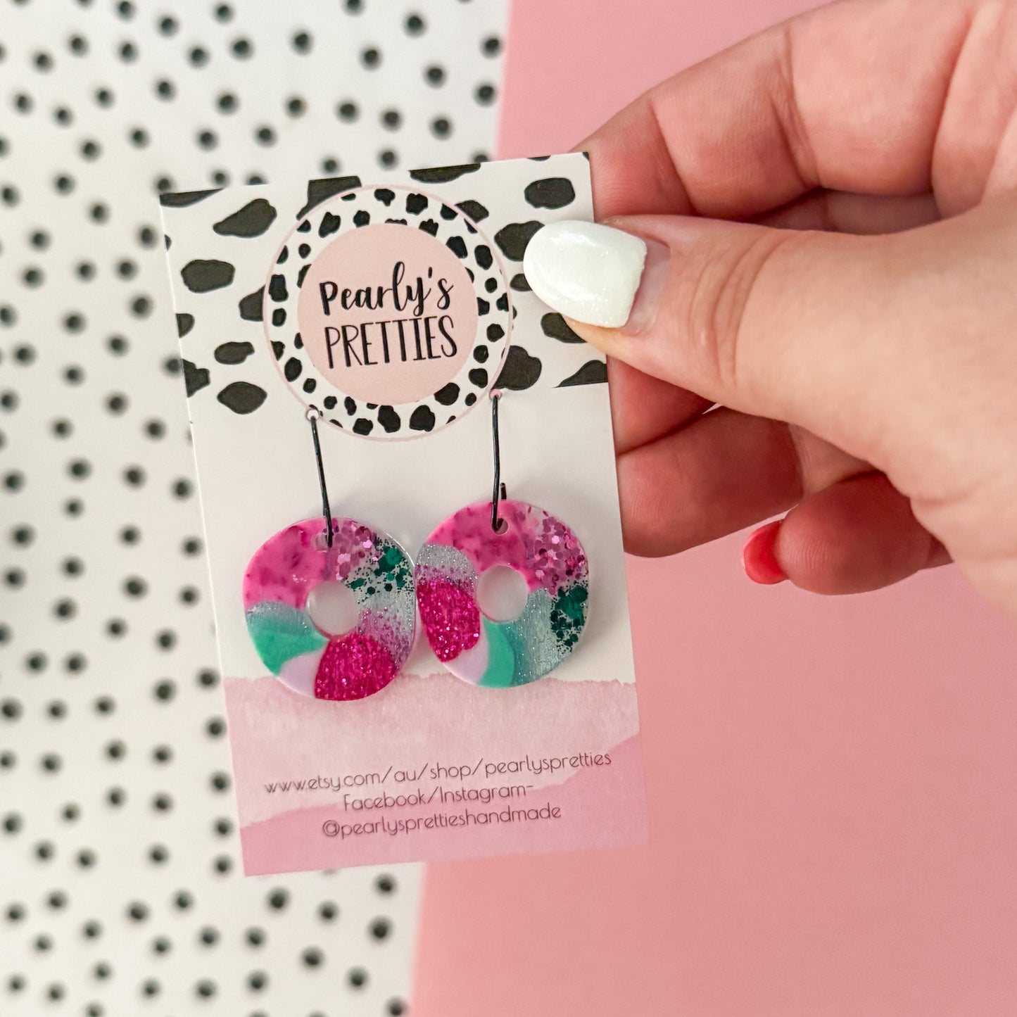 Organic oval hook earrings - Enchanted 01