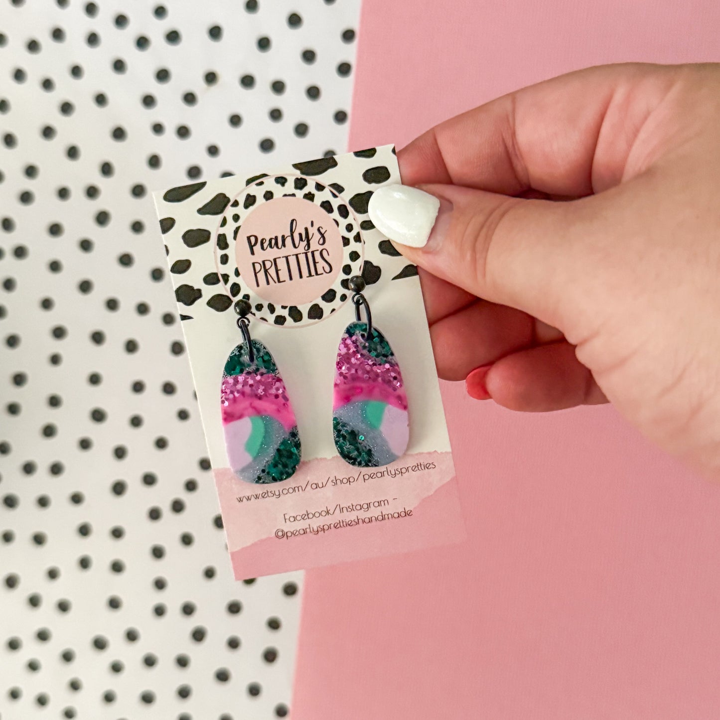 Organic drop ball top earrings - Enchanted 03