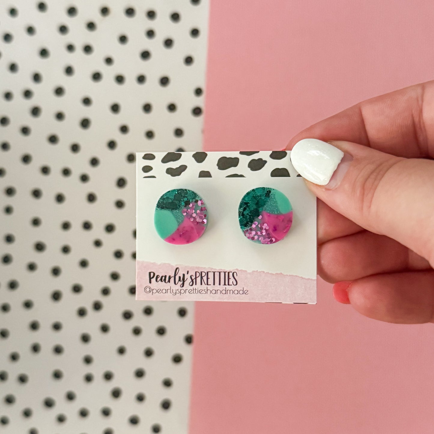 Organic small oval stud - Enchanted 25