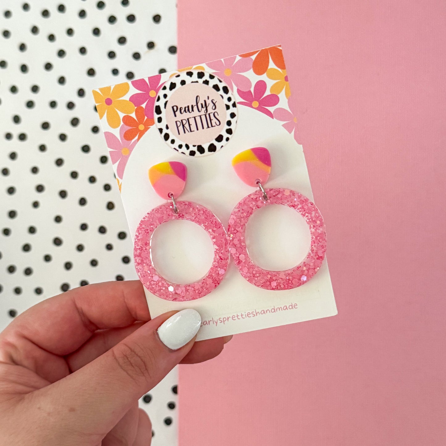 Holey O stud top earrings - Sorbet Shimmer 16