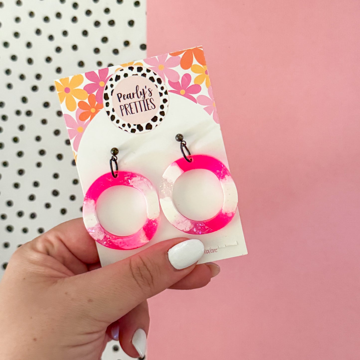 Holey O ball top earrings 035