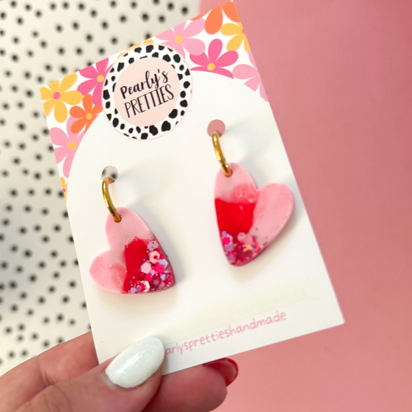 Cora heart- huggie hoop earrings - Love Struck 16