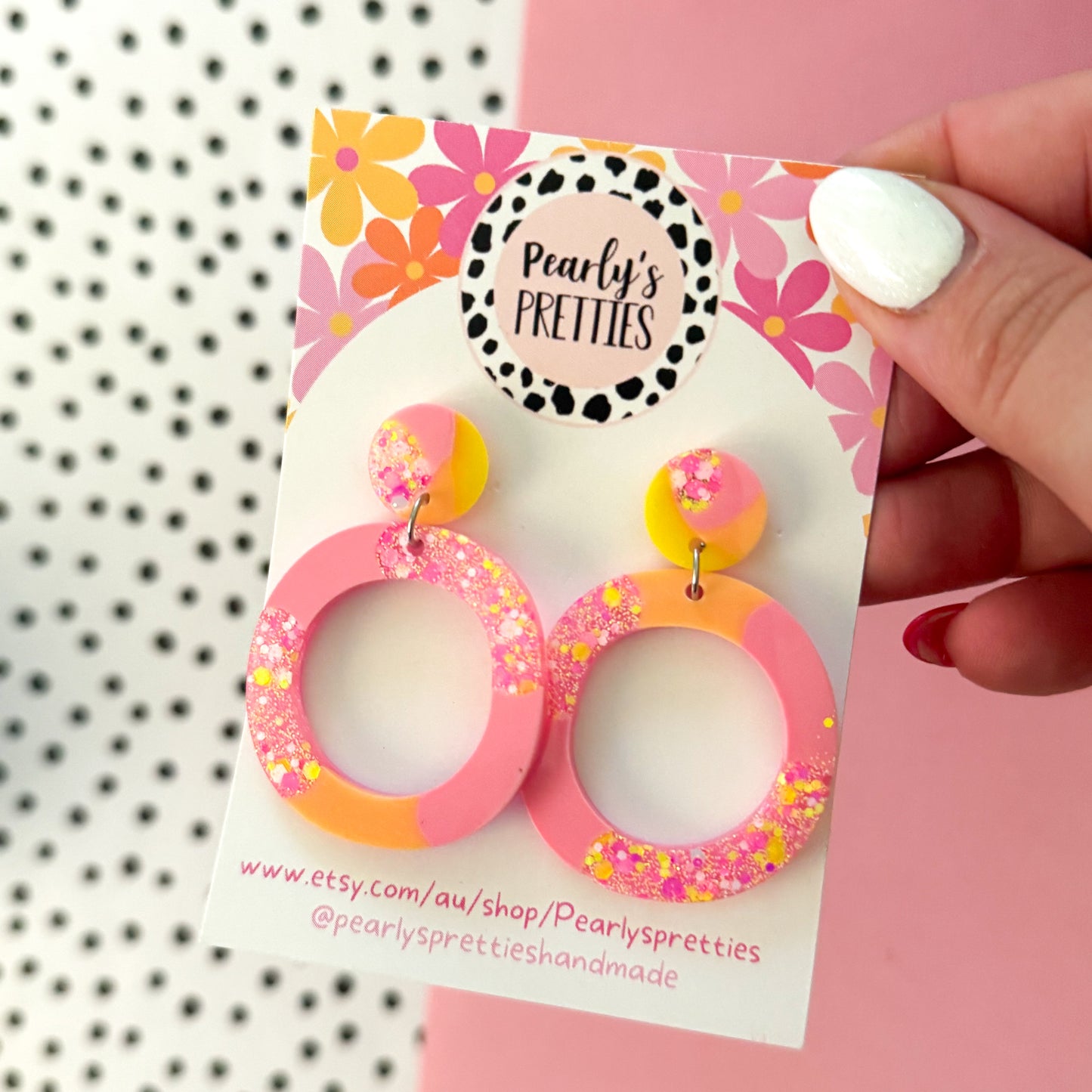 dangle stud top earrings - Sorbet Shimmer 25