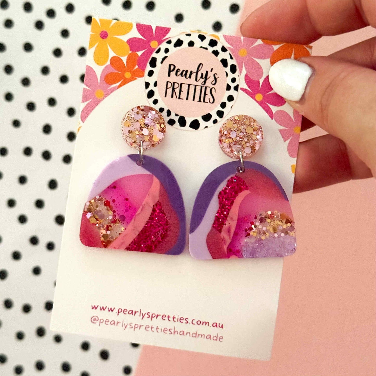 Archies stud top earrings- Berry Blush 06