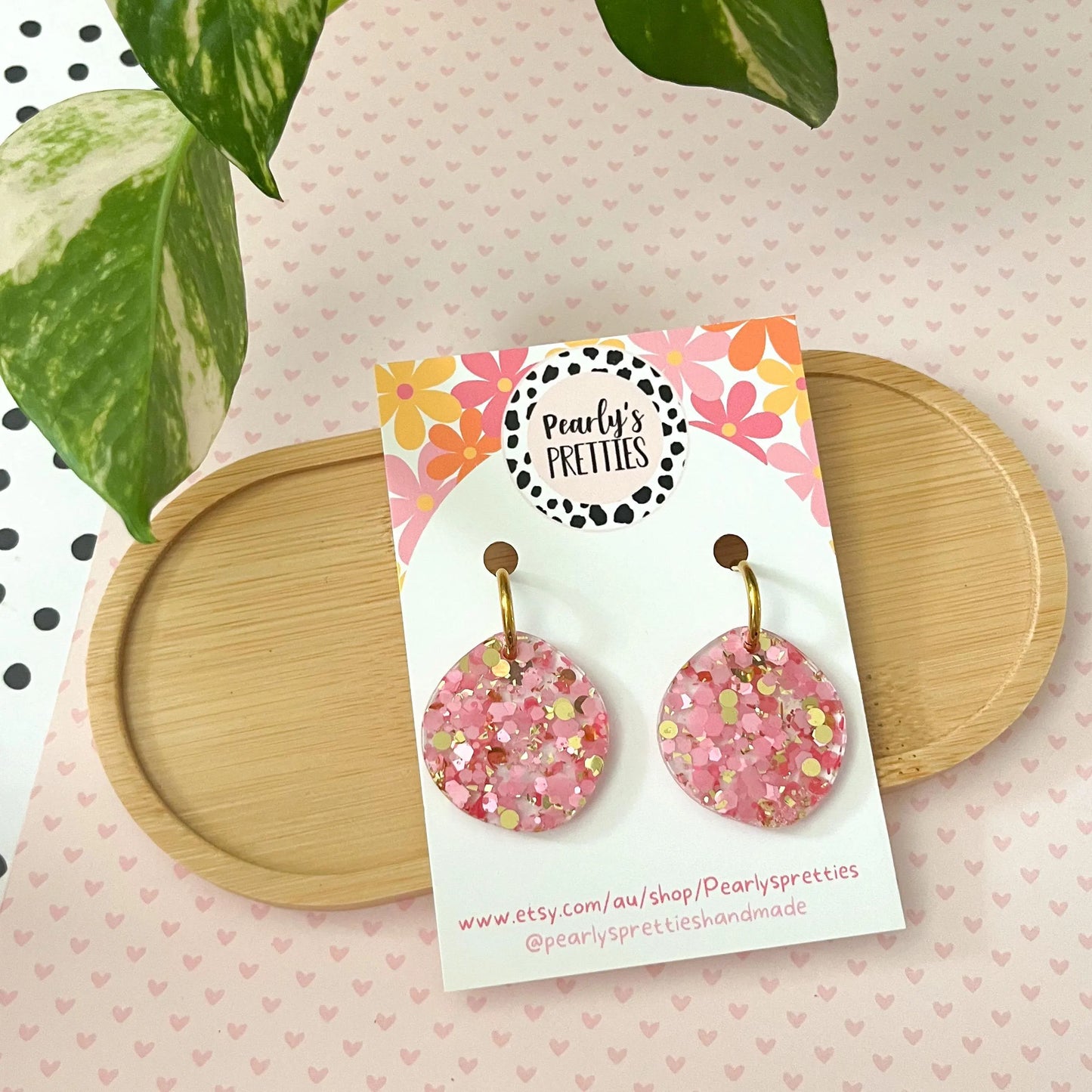 Organic medium circle huggie hoop earrings 009