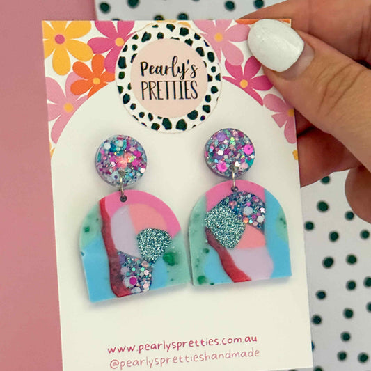 u-turns stud top earrings- Bubblegum Bliss 05