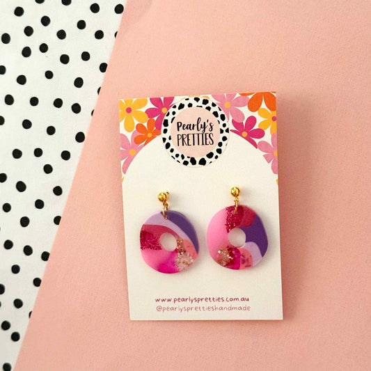 Oval-licious stud top earrings- Berry Blush 13