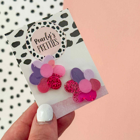 Daisy Daisy stud earring - Berry Blush 26