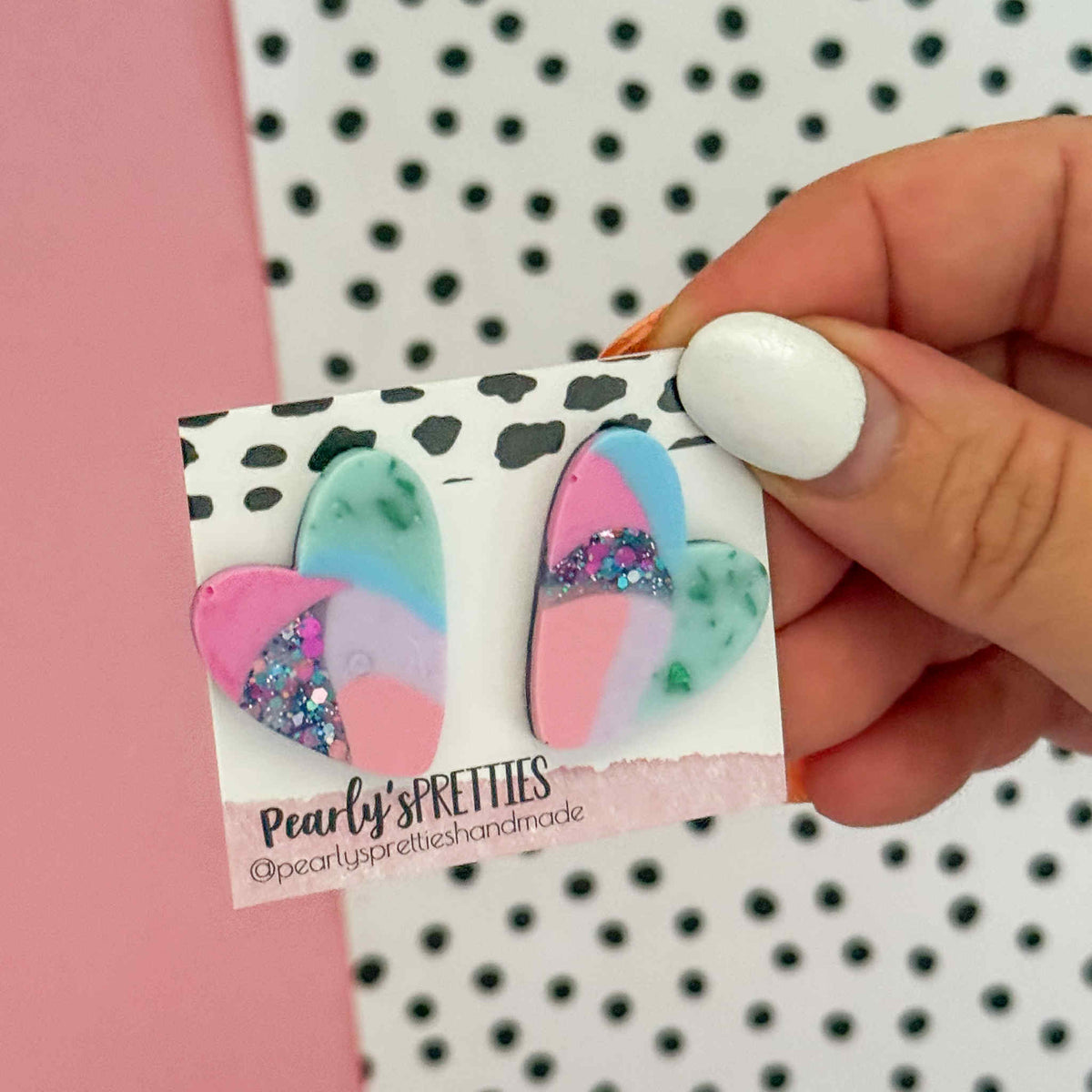 Cora heart stud earring -Bubblegum Bliss 20