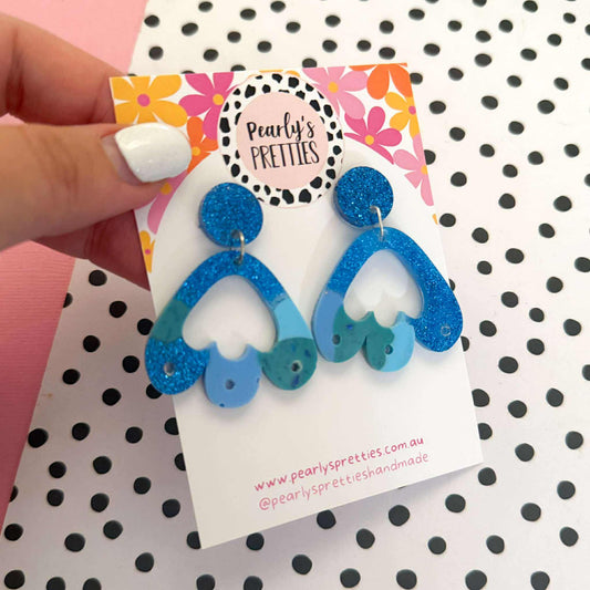 Dangle stud top earrings- Coastal Cool CC06