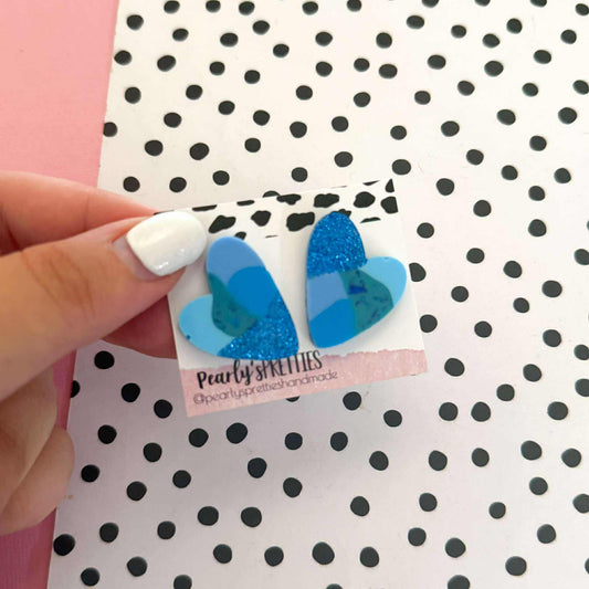 Cora heart stud earrings- Coastal Cool CCS10