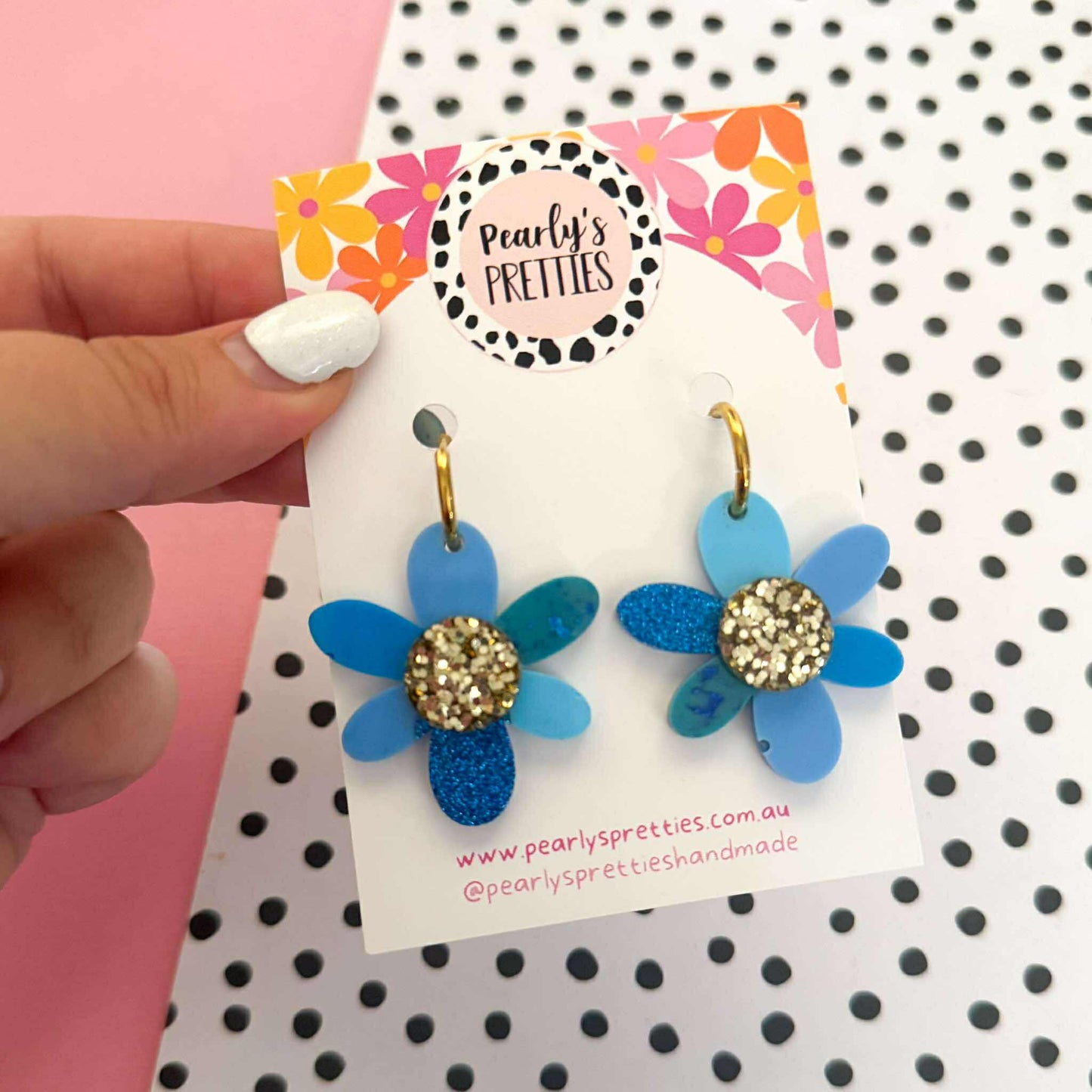 Daffodil huggie hoop earrings- Coastal Cool CC07