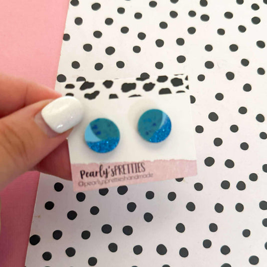Small circle stud earrings- Coastal Cool CCS05