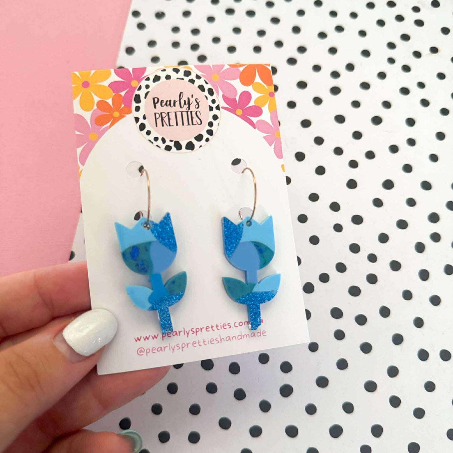 Tulip hoop earrings- Coastal Cool CC02