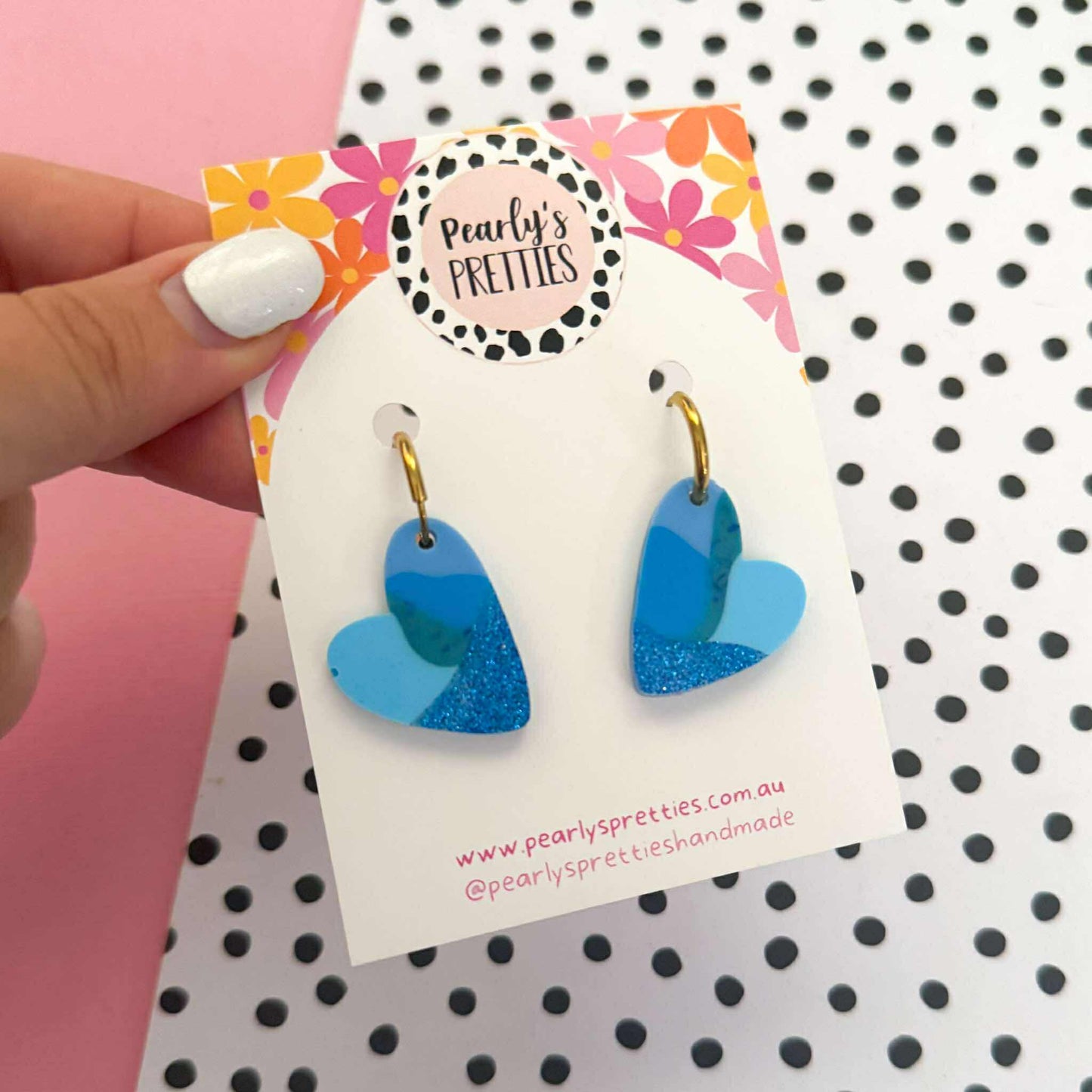 Cora heart huggie hoop earrings- Coastal Cool CC09