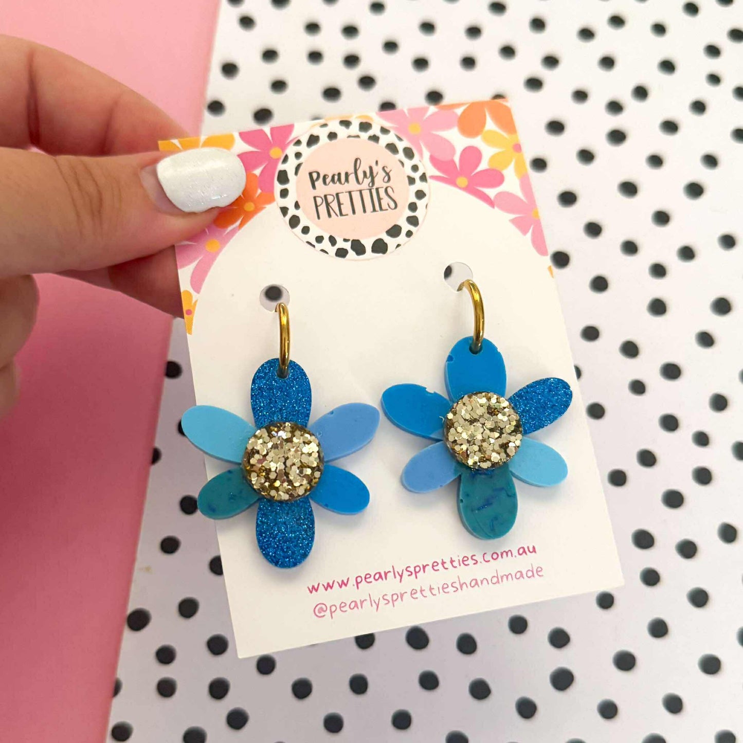 Daffodil huggie hoop earrings- Coastal Cool CC08