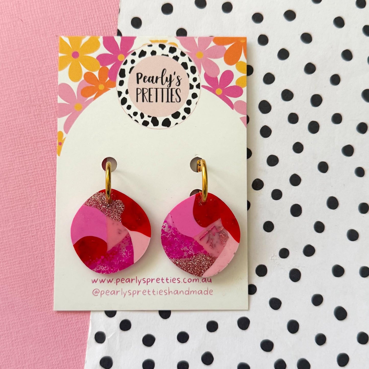 Organic circle hoop earrings - Love Struck LS06