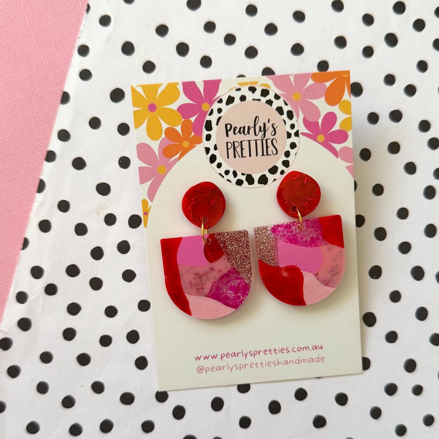 u turn stud top dangle earrings - Love Struck LS08