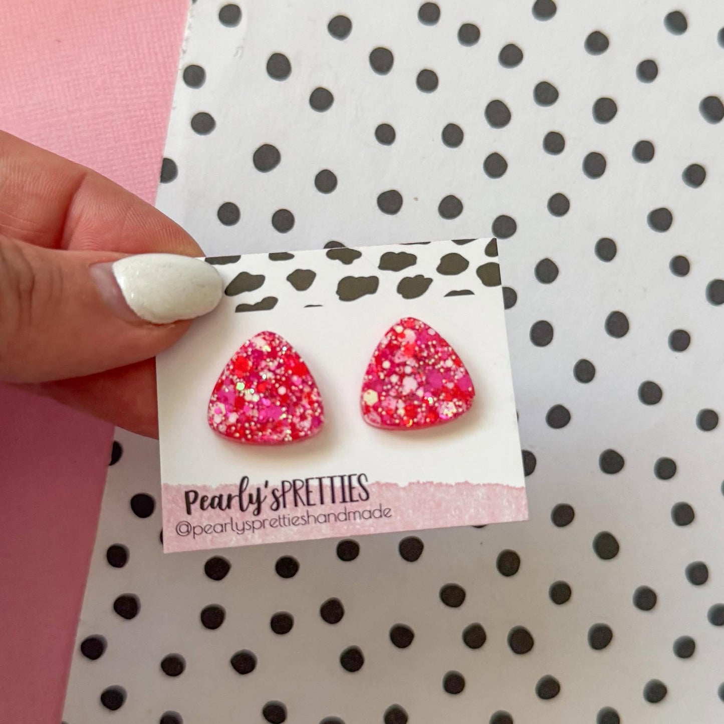 small triangle stud-  Love Struck LS19
