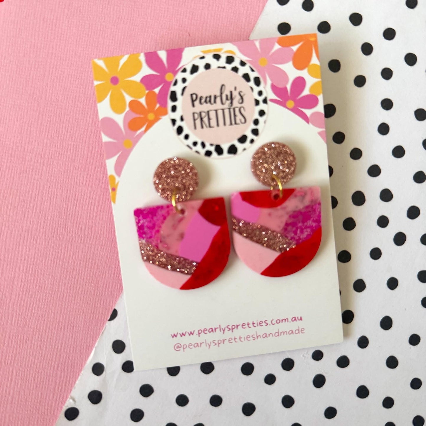 u turn stud top dangle earrings - Love Struck LS07