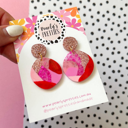 Organic circle stud top earrings - Love Struck LS05