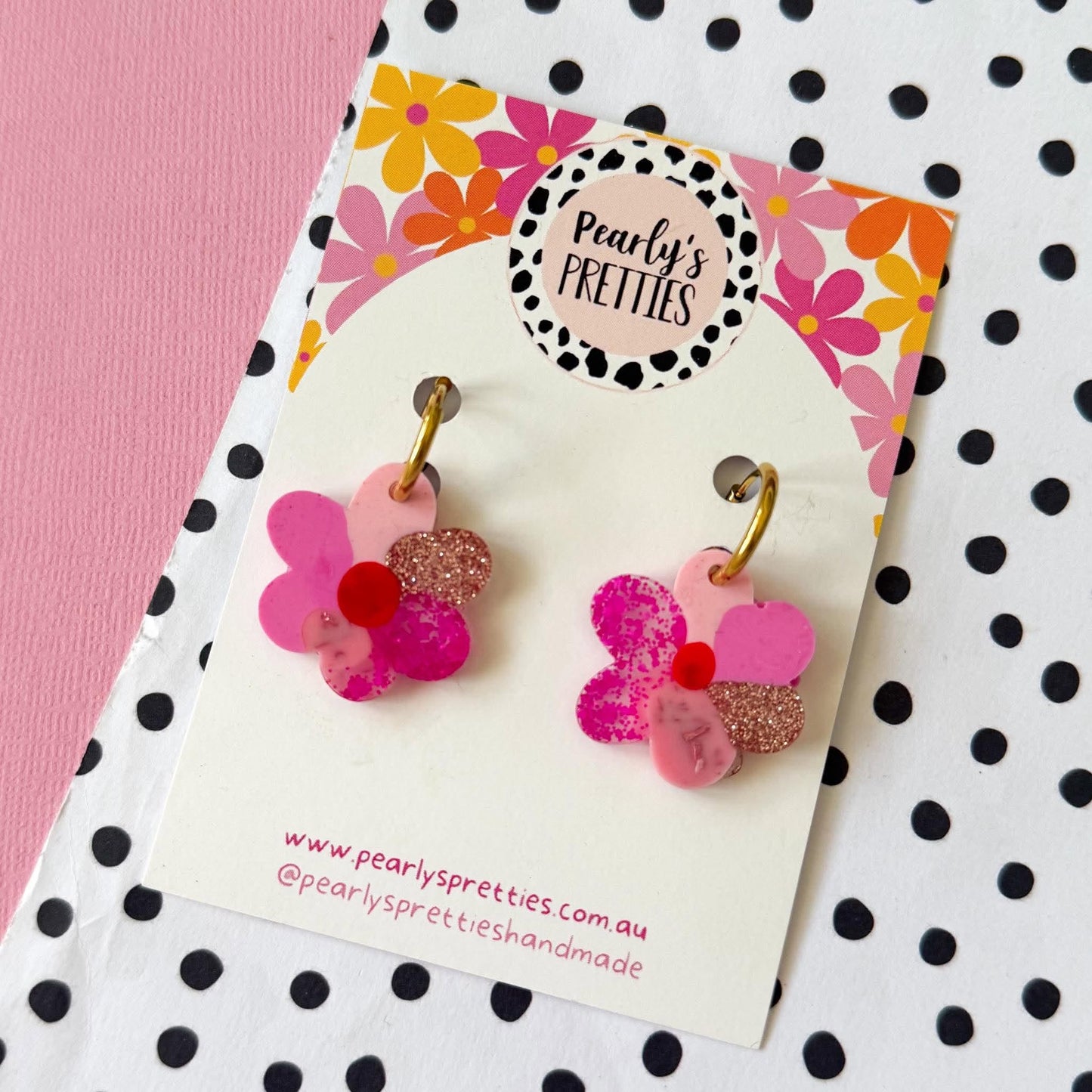 daisy daisy hoop dangle earrings - Love Struck LS10