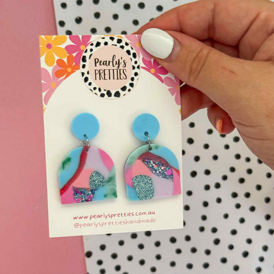 u-turns stud top earrings- Bubblegum Bliss 04