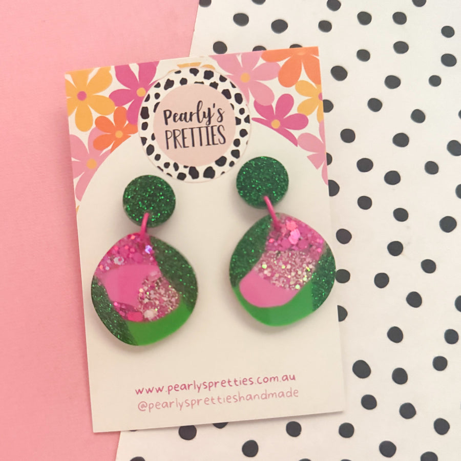 Organic circle stud top earrings - Pixie Picnic