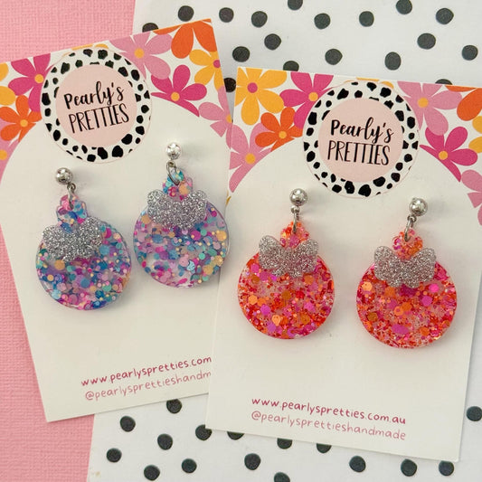 Christmas bauble dangle earrings