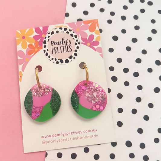 Organic circle hoop earrings - Pixie Picnic