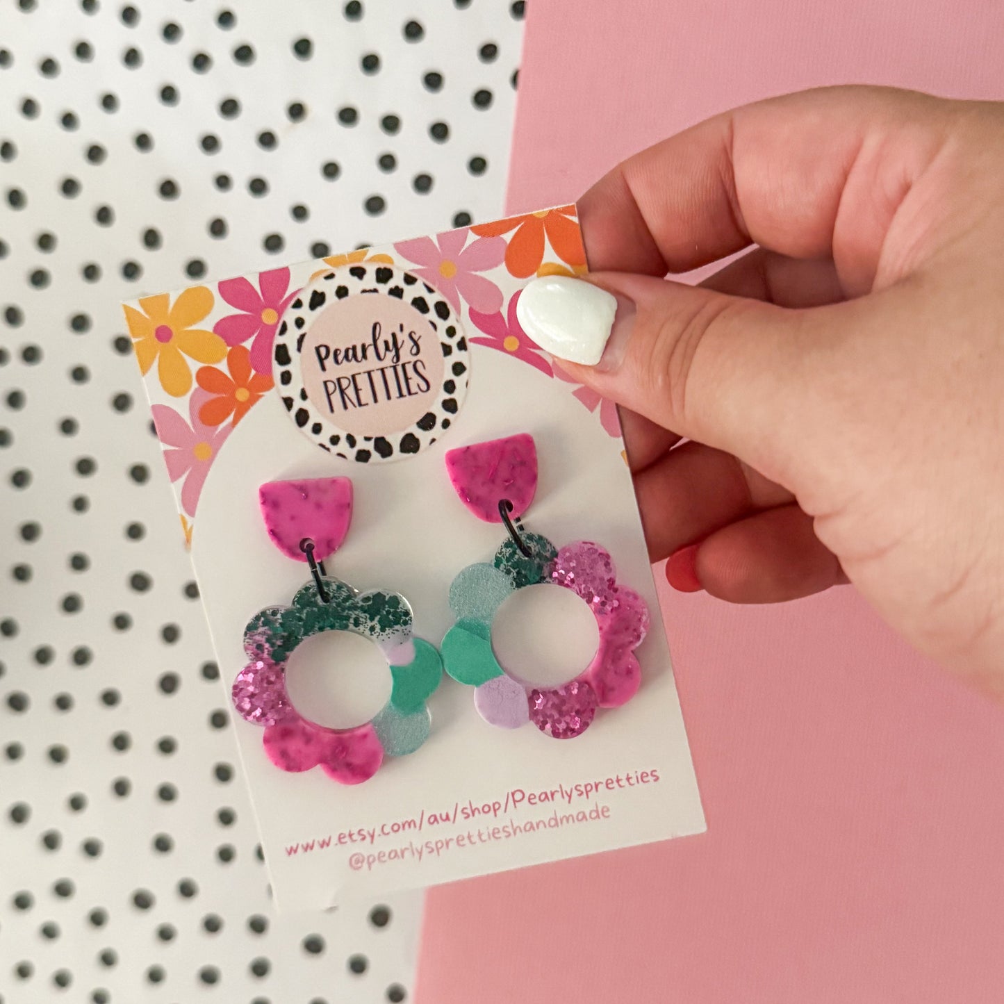 Flower stud top earrings - Enchanted 08