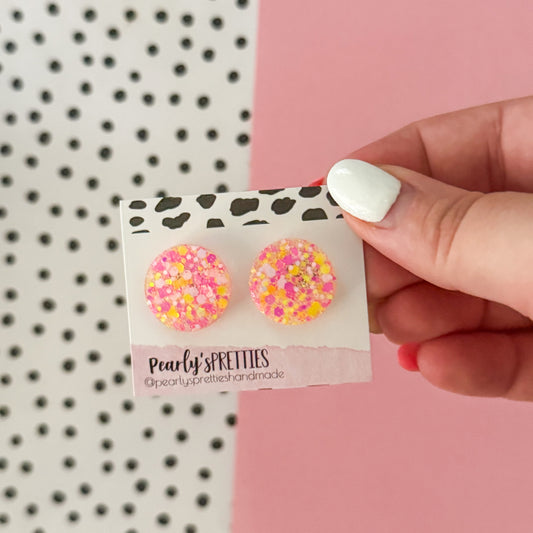 Circle stud small - Sorbet Shimmer 04