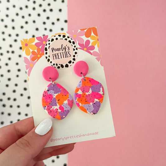 Polymer Clay dangle earrings 030