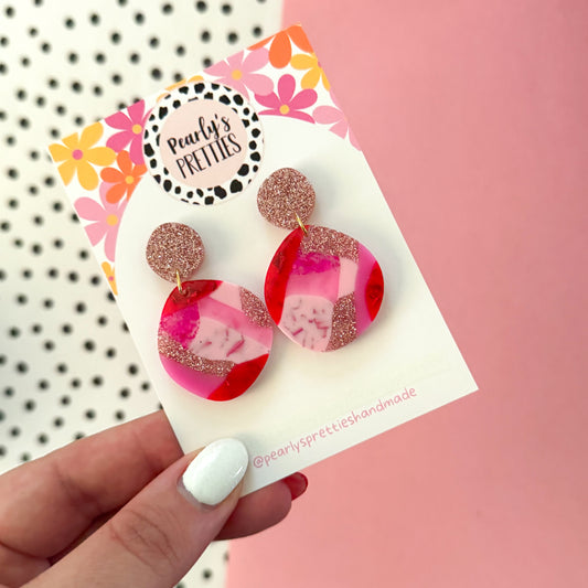 Organic small circle stud top earrings - Love Struck 05