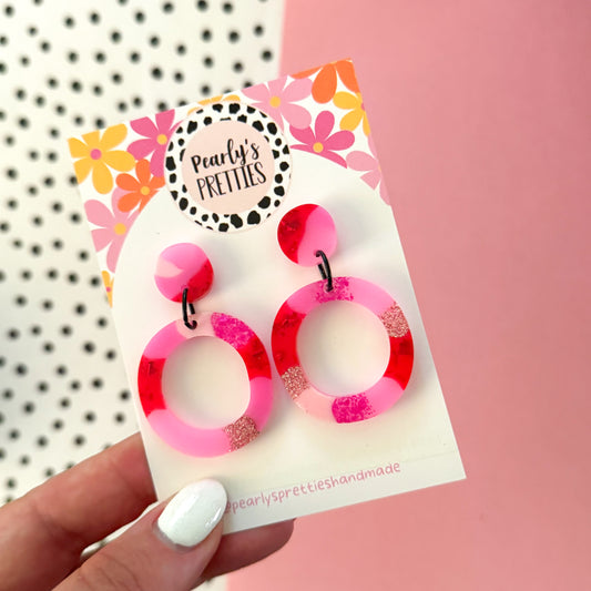 Holey O stud top earrings - matt finish - Love Struck 03