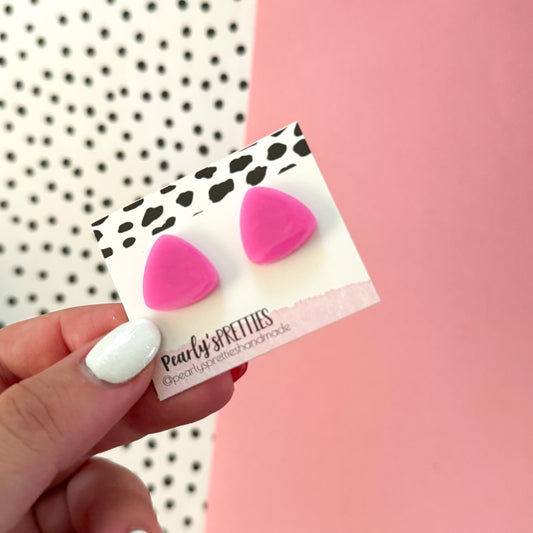 Triangle small circle stud earrings-  Love Struck S16
