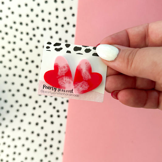 Cora heart stud earrings-  Love Struck S01