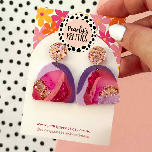 Archies stud top earrings- Berry Blush 06