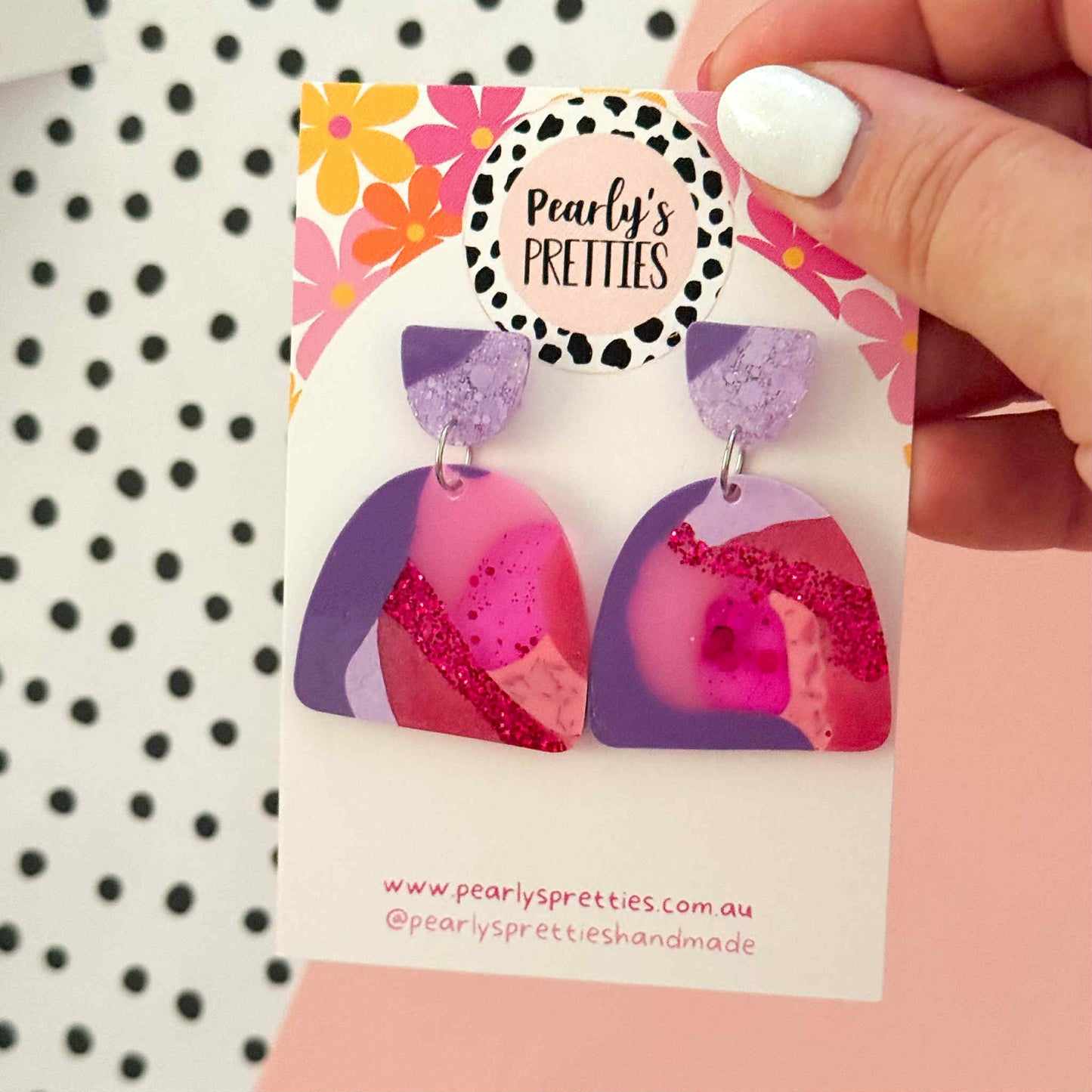 Archies stud top earrings- Berry Blush 07