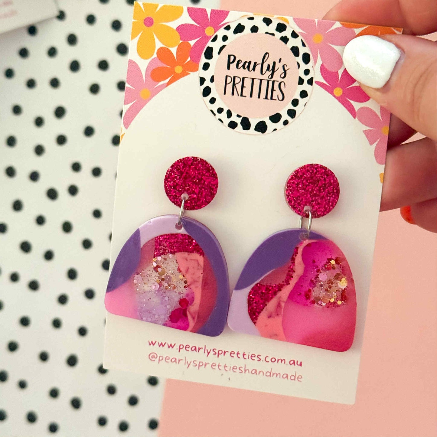 Archies stud top earrings- Berry Blush 08