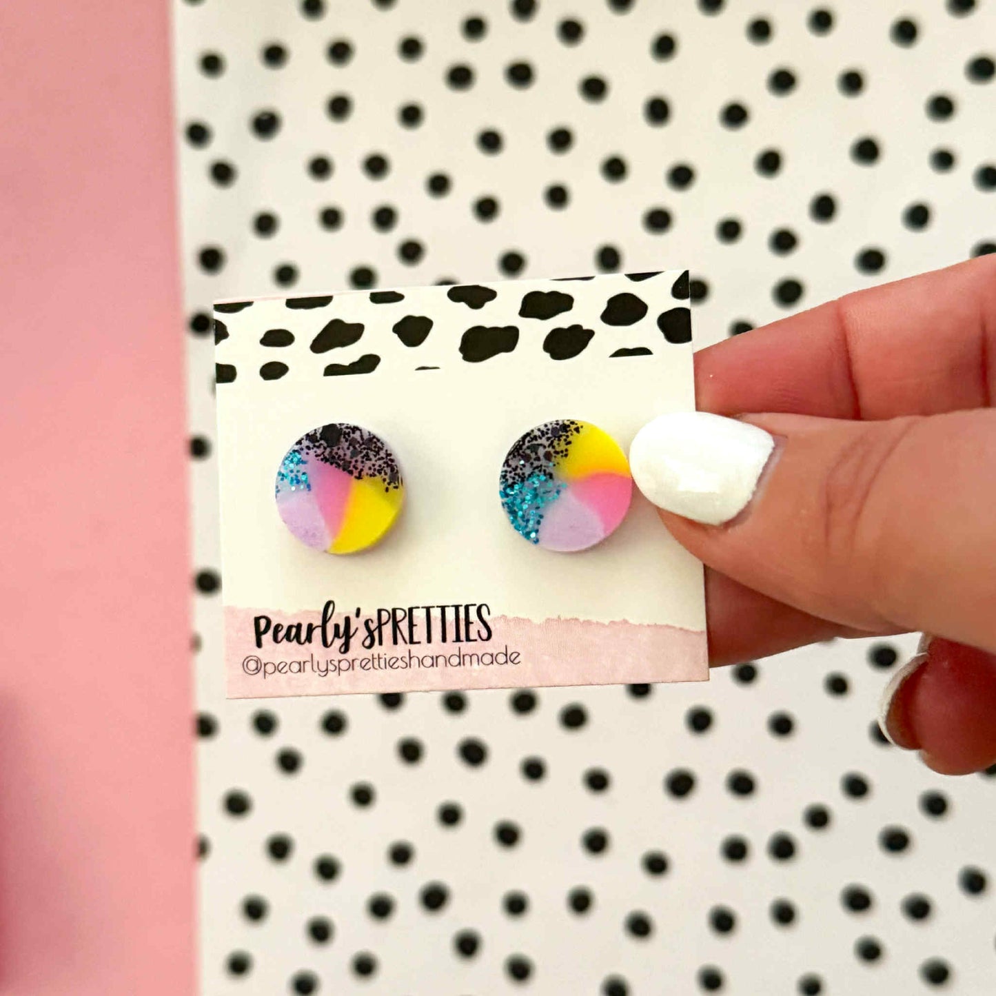 small circle stud earring- Retro Remix- RRS07